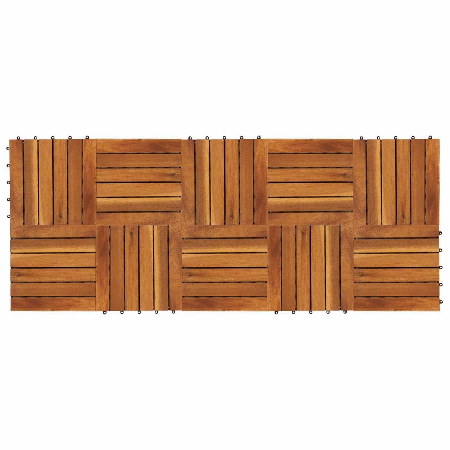 | Decking Tile | 10 pcs Brown 11.81 x 11.81 in Acacia Hardwood
