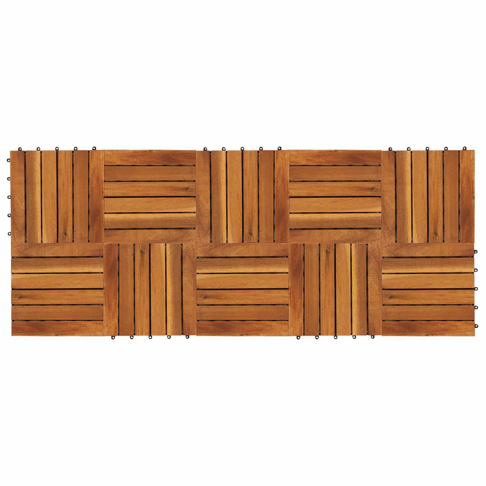 | Decking Tile | 10 pcs Brown 11.81 x 11.81 in Acacia Hardwood