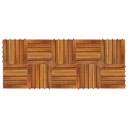 | Decking Tile | 10 pcs Brown 11.81 x 11.81 in Acacia Hardwood