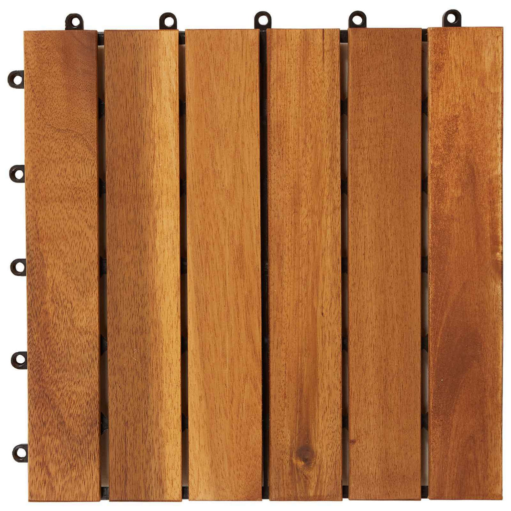 | Decking Tile | 10 pcs Brown 11.81 x 11.81 in Acacia Hardwood