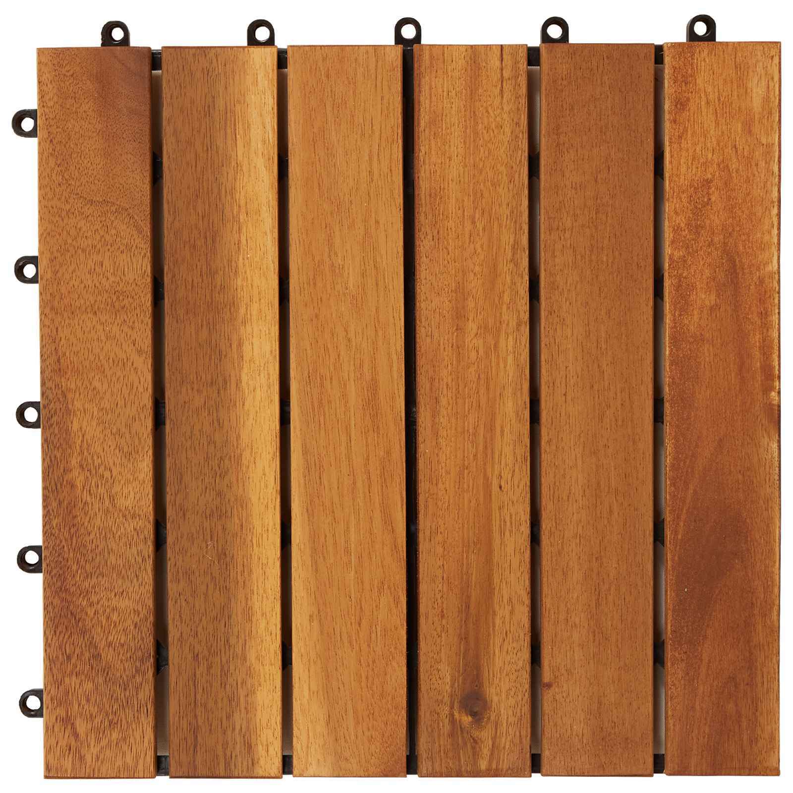 | Decking Tile | 10 pcs Brown 11.81 x 11.81 in Acacia Hardwood