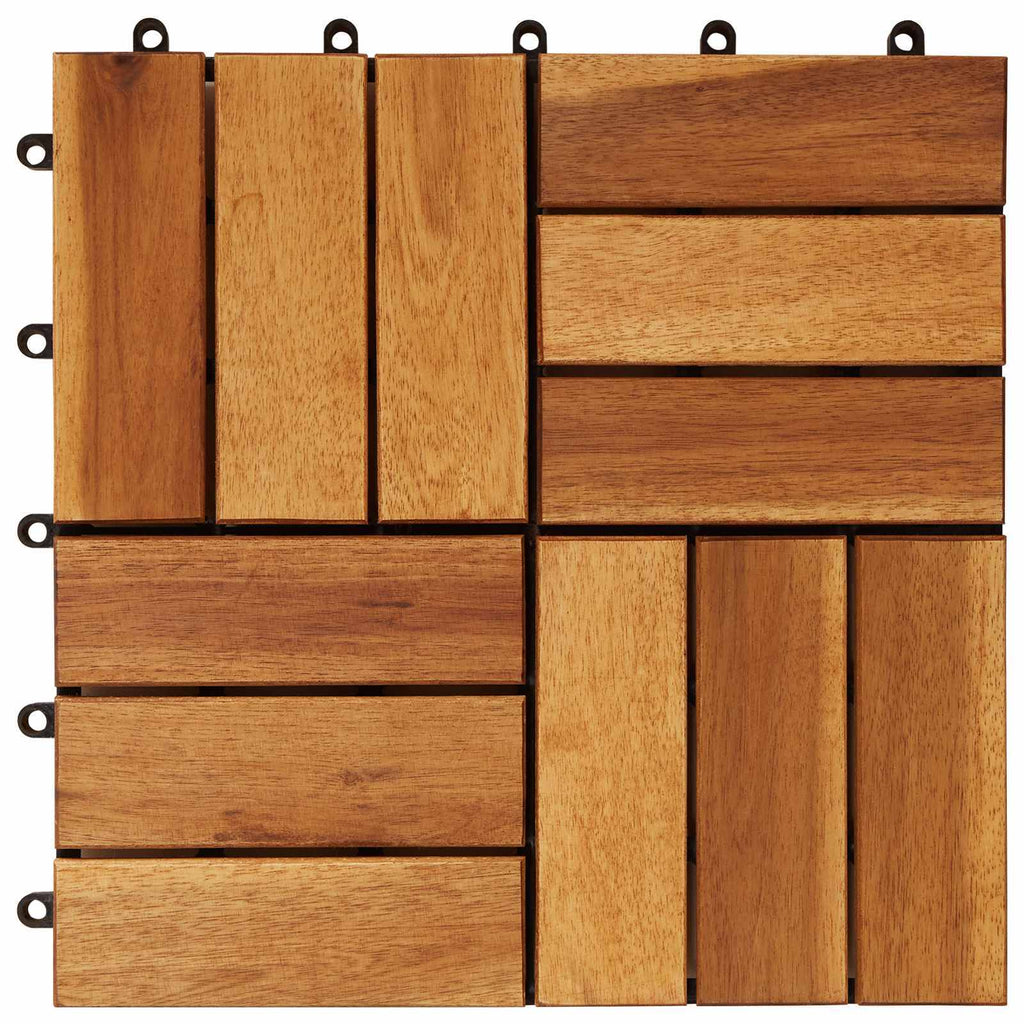 | Decking Tile | 10 pcs Brown 11.81 x 11.81 in Acacia Hardwood