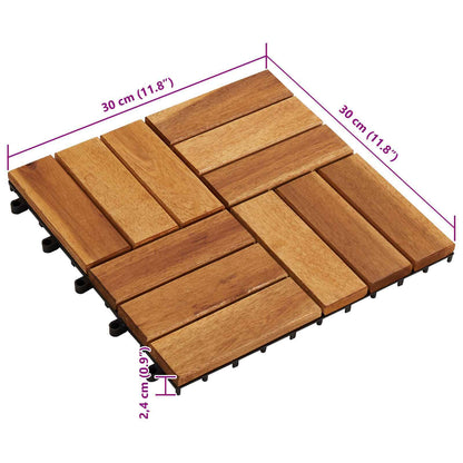 | Decking Tile | 10 pcs Brown 11.81 x 11.81 in Acacia Hardwood