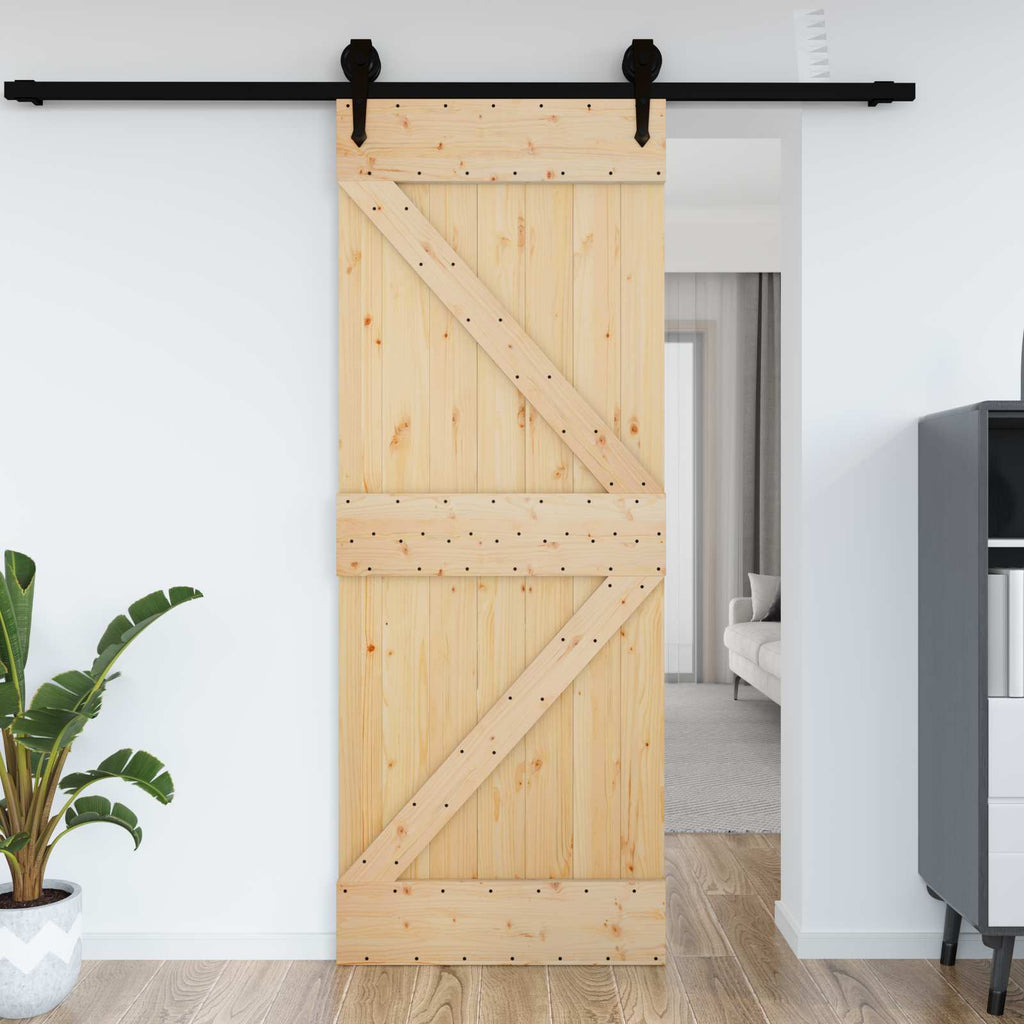 | Door | NARVIK Natural 33.46 x 82.68 in Solid Pine Wood