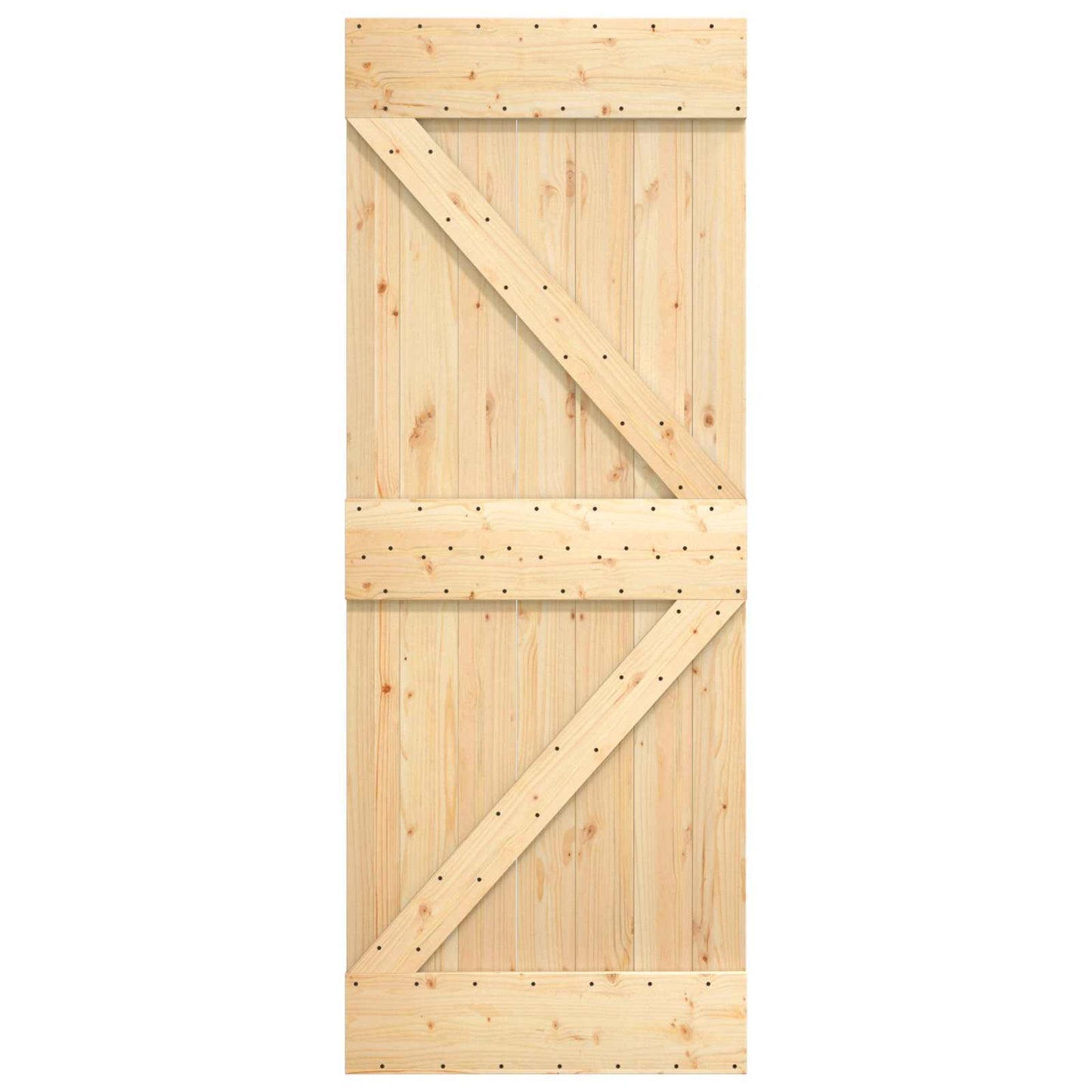 Door NARVIK 33.46 x 82.68 in Solid Pine Wood (Untreated)