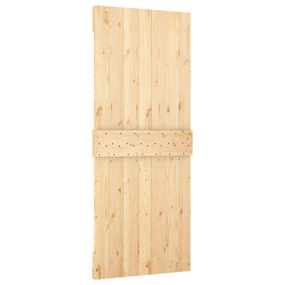 Door NARVIK 33.46 x 82.68 in Solid Pine Wood (Untreated)