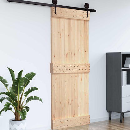 Door NARVIK 27.56 x 82.68 in Solid Pine Wood (Untreated)