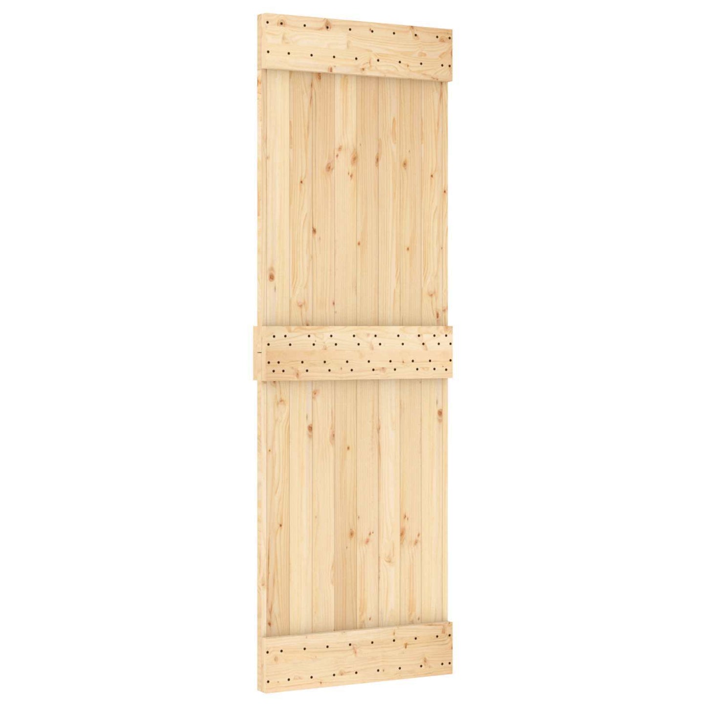 Door NARVIK 27.56 x 82.68 in Solid Pine Wood (Untreated)