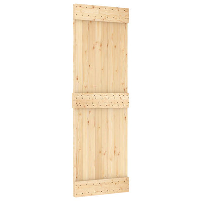 Door NARVIK 27.56 x 82.68 in Solid Pine Wood (Untreated)