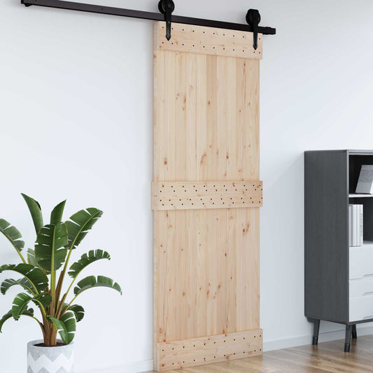 Door NARVIK 31.50 x 82.68 in Solid Pine Wood (Untreated)