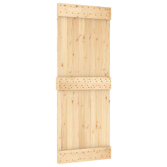 Door NARVIK 31.50 x 82.68 in Solid Pine Wood (Untreated)