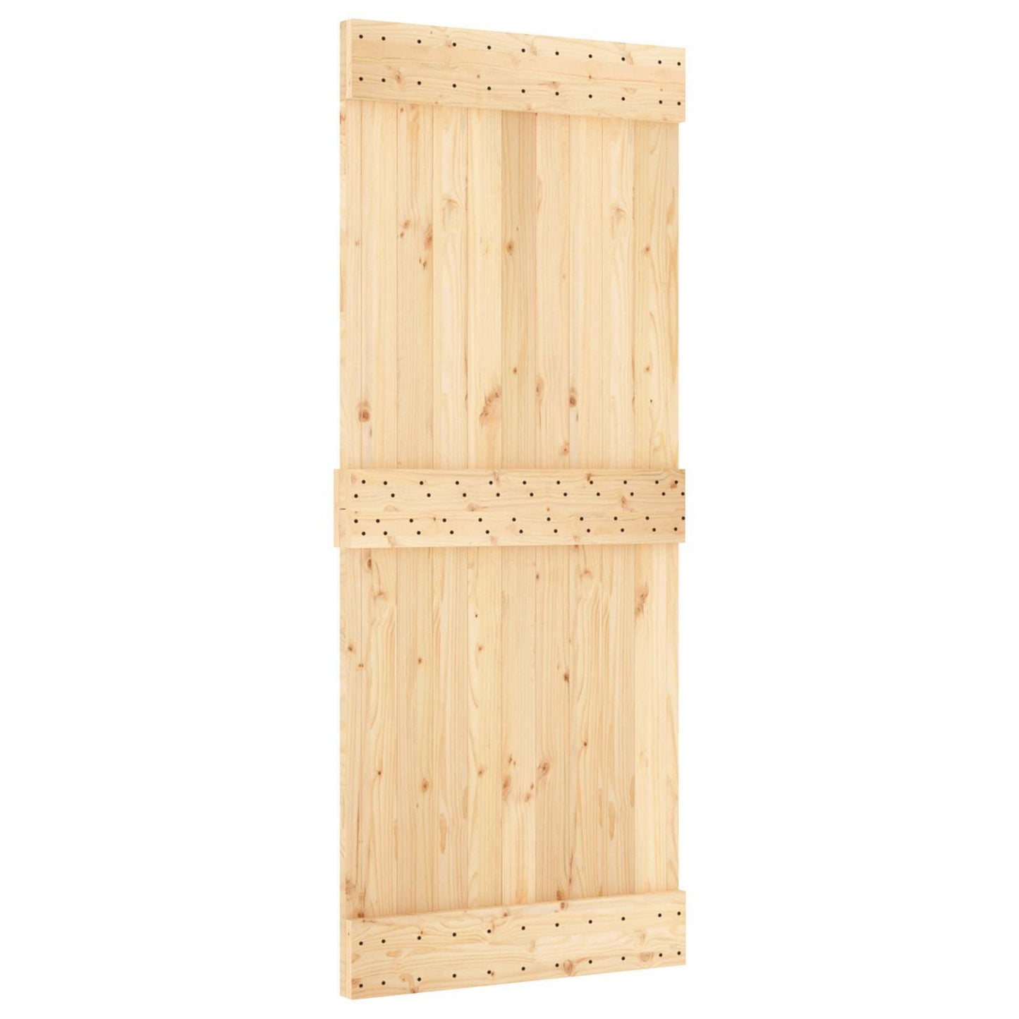 Door NARVIK 33.46 x 82.68 in Solid Pine Wood (Untreated)