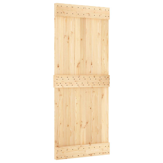 Door NARVIK 33.46 x 82.68 in Solid Pine Wood (Untreated)