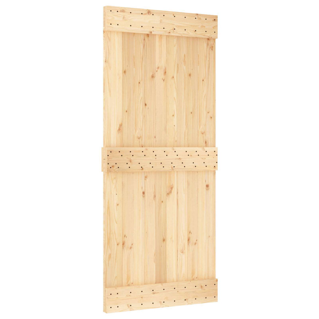 | Door | NARVIK Natural 35.43 x 82.68 in Solid Pine Wood