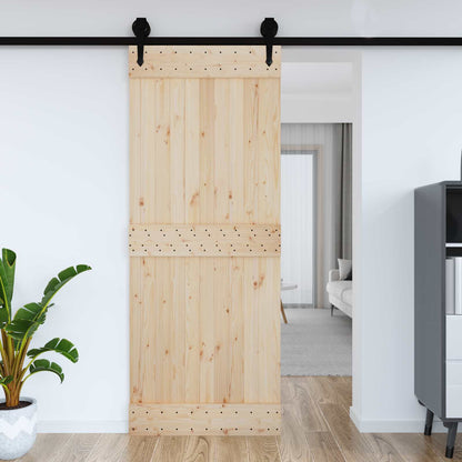 Door NARVIK 35.43 x 82.68 in Solid Pine Wood (Untreated)