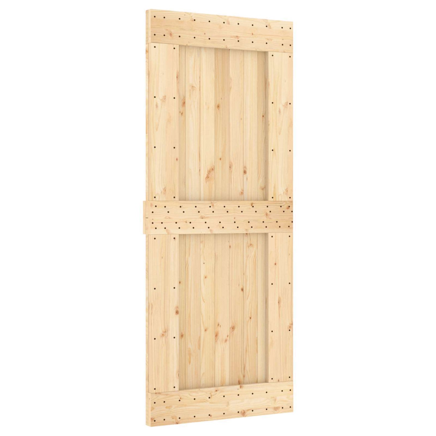 Door NARVIK 33.46 x 82.68 in Solid Pine Wood (Untreated)