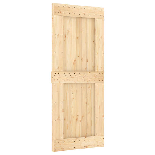 Door NARVIK 33.46 x 82.68 in Solid Pine Wood (Untreated)