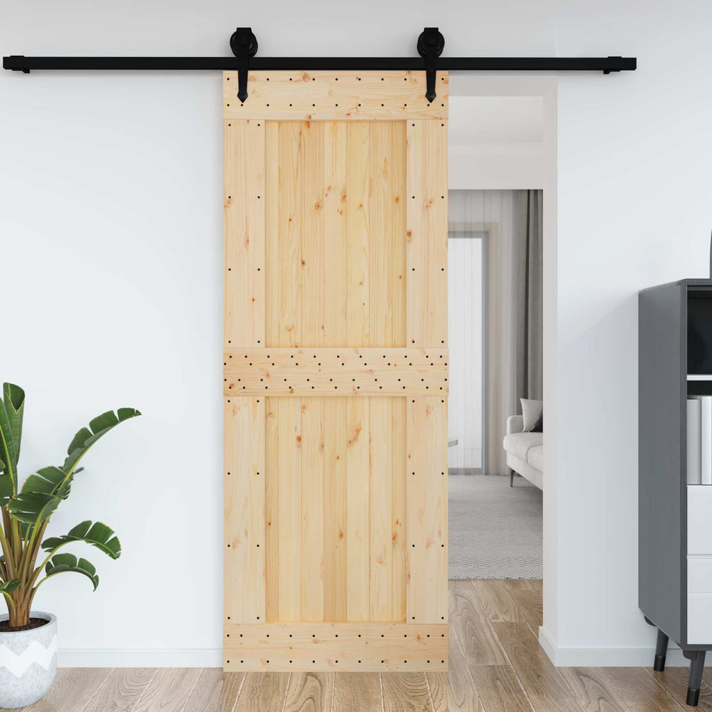 | Door | NARVIK Natural 33.46 x 82.68 in Solid Pine Wood
