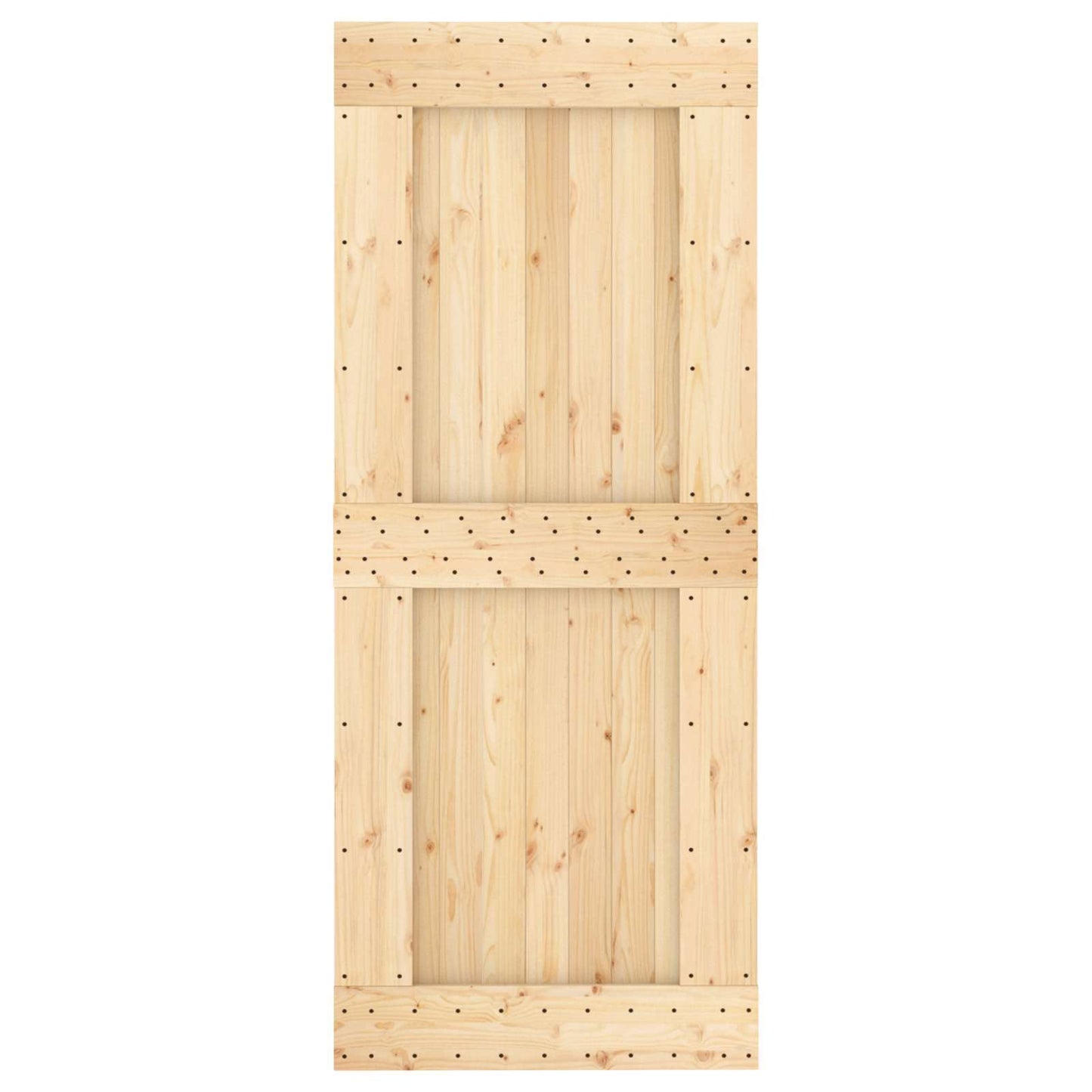Door NARVIK 33.46 x 82.68 in Solid Pine Wood (Untreated)