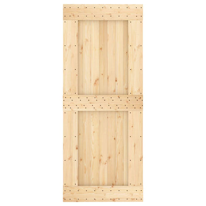 Door NARVIK 33.46 x 82.68 in Solid Pine Wood (Untreated)