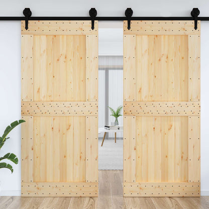 Door NARVIK 39.37 x 82.68 in Solid Pine Wood (Untreated)