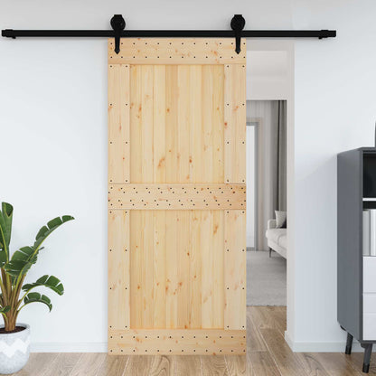 Door NARVIK 39.37 x 82.68 in Solid Pine Wood (Untreated)