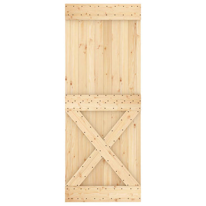 Door NARVIK 31.50 x 82.68 in Solid Pine Wood (Untreated)
