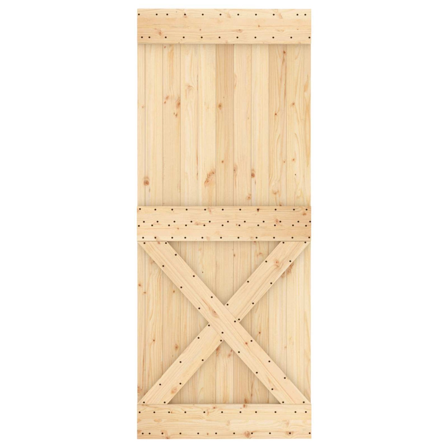 Door NARVIK 33.46 x 82.68 in Solid Pine Wood (Untreated)