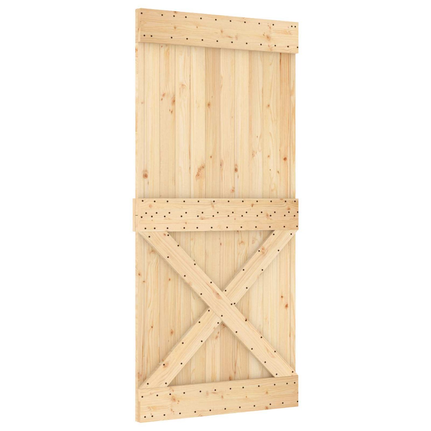 Door NARVIK 37.40 x 82.68 in Solid Pine Wood (Untreated)