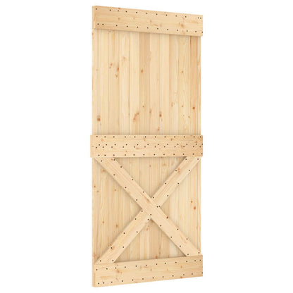 Door NARVIK 37.40 x 82.68 in Solid Pine Wood (Untreated)