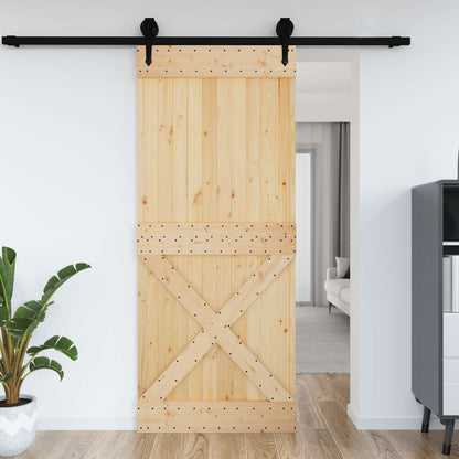 Door NARVIK 37.40 x 82.68 in Solid Pine Wood (Untreated)