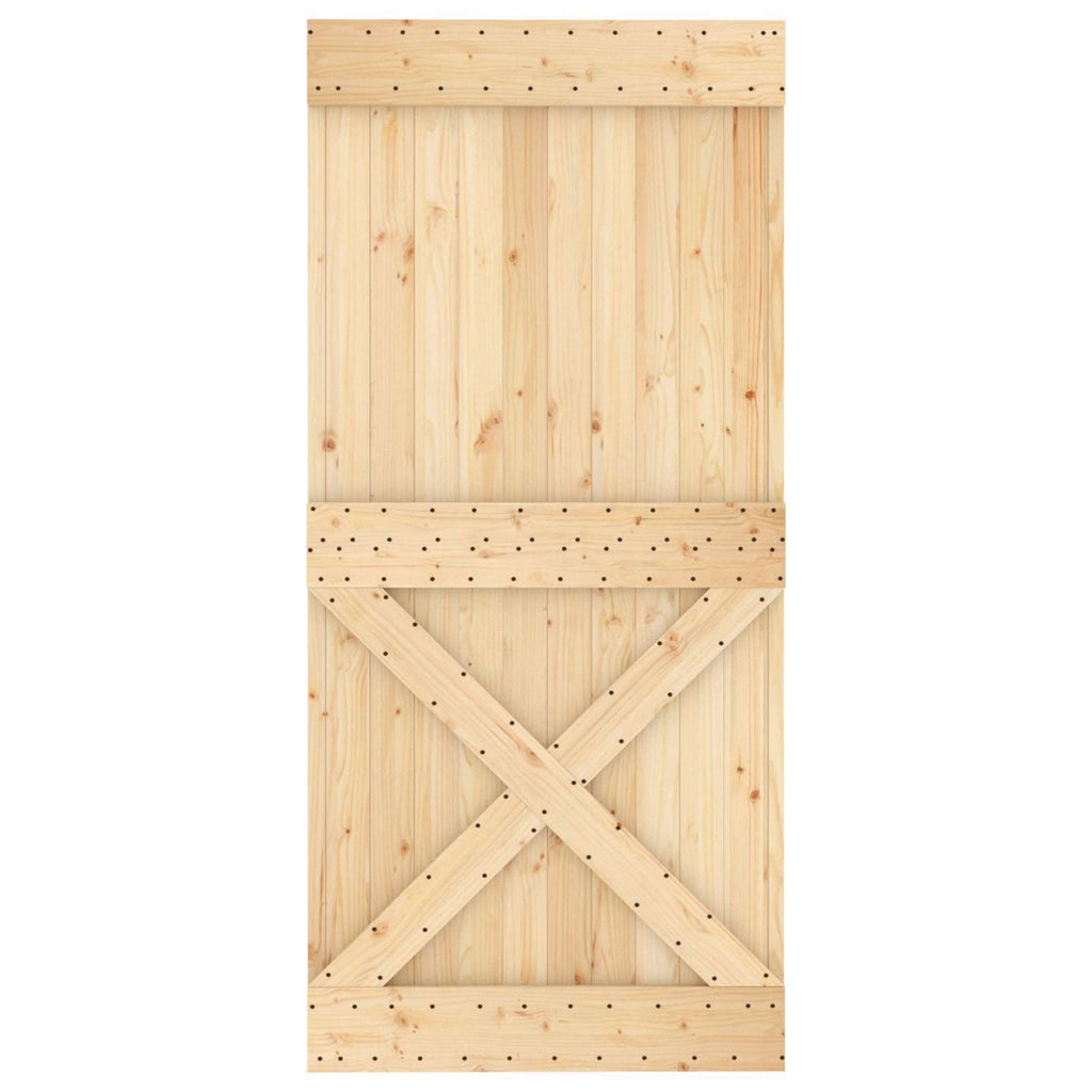 | Door | NARVIK Natural 37.40 x 82.68 in Solid Pine Wood