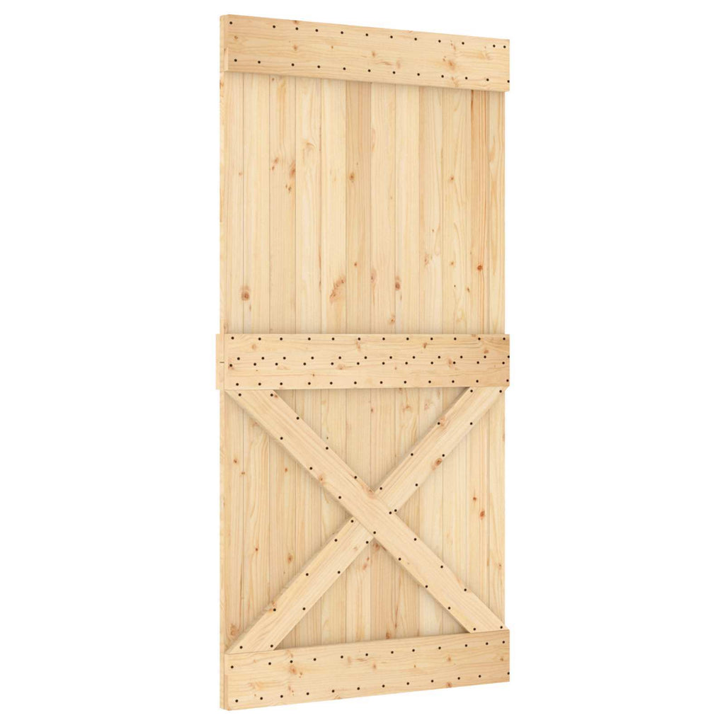 | Door | NARVIK Natural 39.37 x 82.68 in Solid Pine Wood