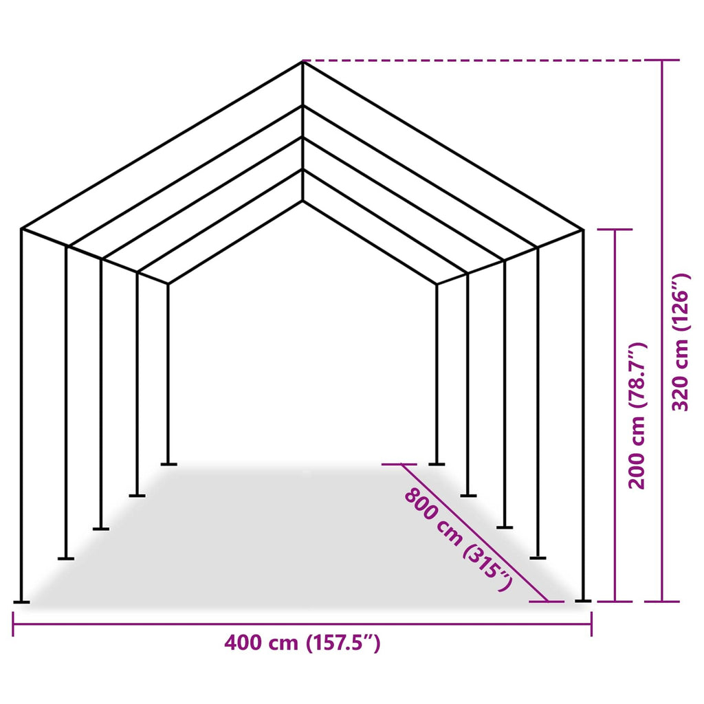 43861  Tent Fabric 4x8 m Grey (Not for Individual Sale)