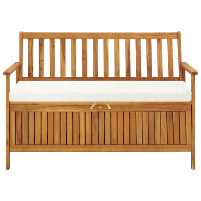 Patio Storage Bench Solid Acacia Wood 47.2"x24.8"x33.1