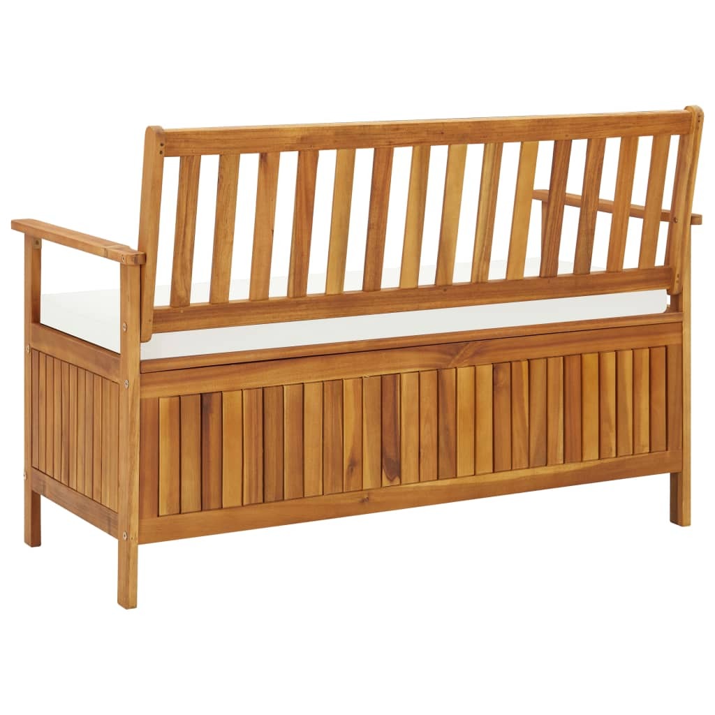 Patio Storage Bench Solid Acacia Wood 47.2"x24.8"x33.1