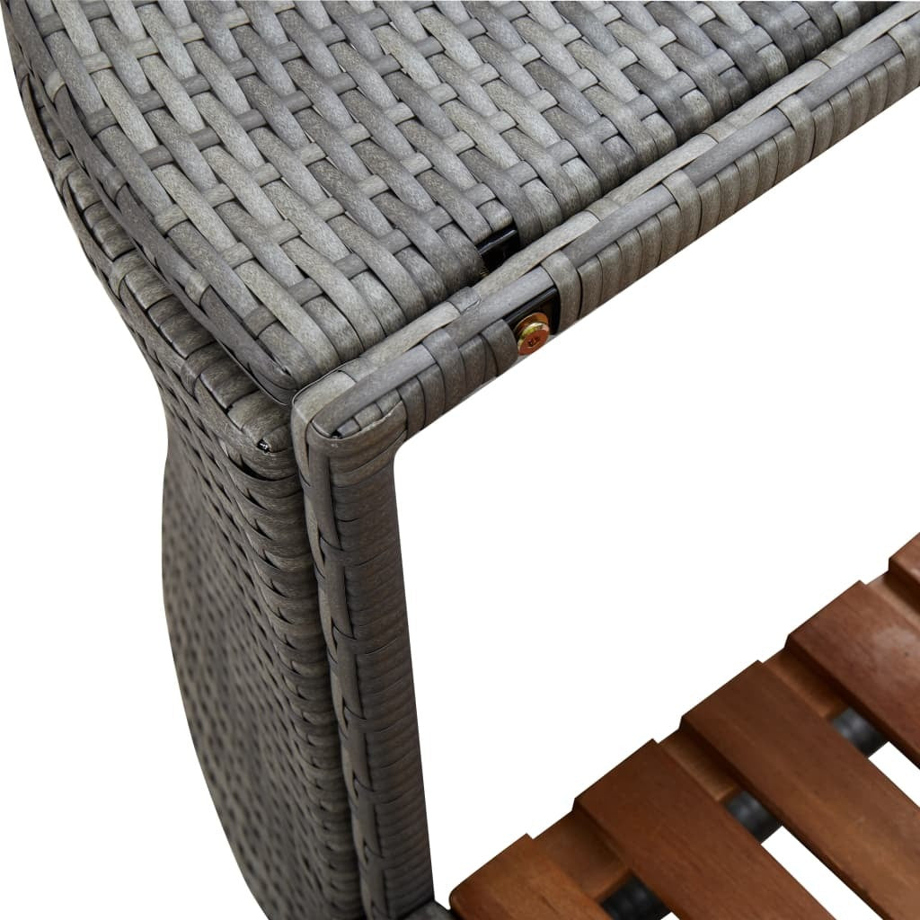 Square Spa Surround Gray 105.5"x105.5" x 21.7" Poly Rattan