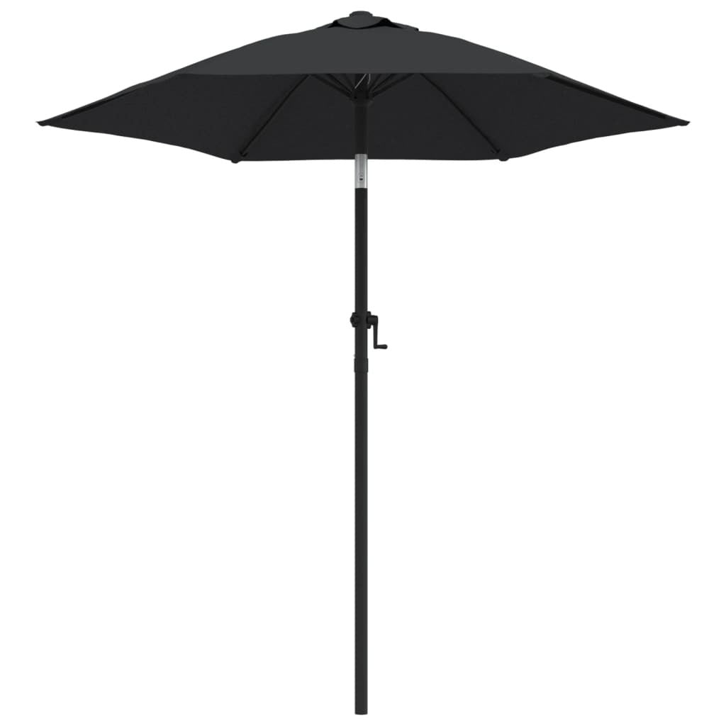Garden Parasol Black 78.7"x88.2" Aluminum