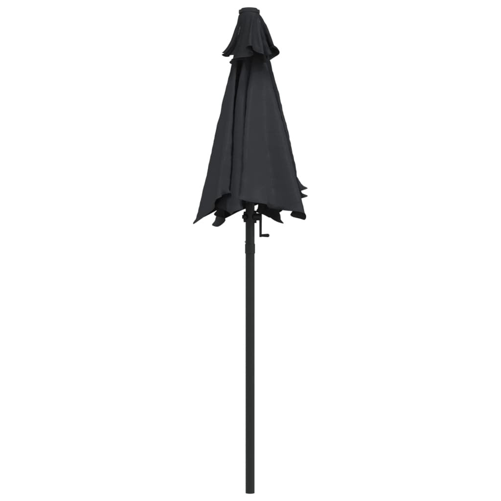 Garden Parasol Black 78.7"x88.2" Aluminum