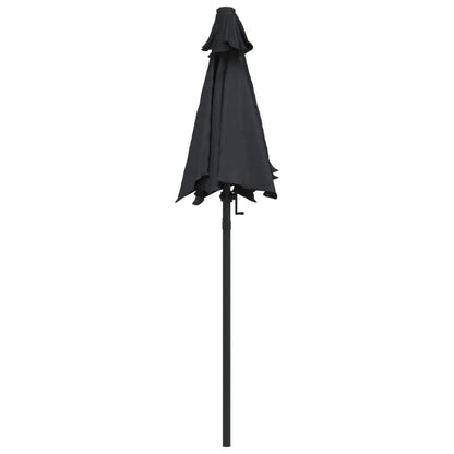 Garden Parasol Black 78.7"x88.2" Aluminum