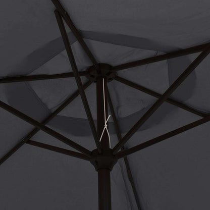 Garden Parasol Black 78.7"x88.2" Aluminum
