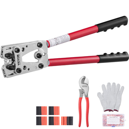 VEVOR Crimping Tool, AWG Copper And Aluminum Terminal Battery Lug Crimper, 6 Wir