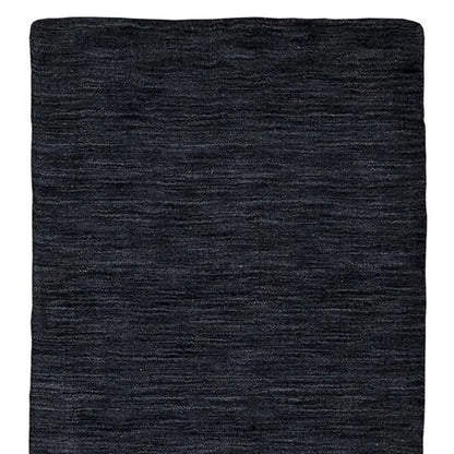 8' Runner Black Hand Woven Runner Rug