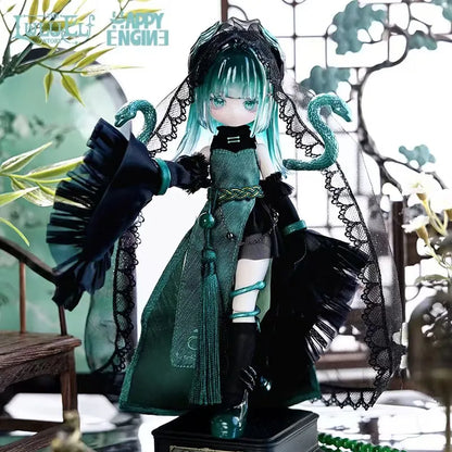 Luluelf Story Limited Hang Card Green White Snake 1/8 Bjd Ball Jointed Doll Chinese Style Collectible Figure Gift For Fans