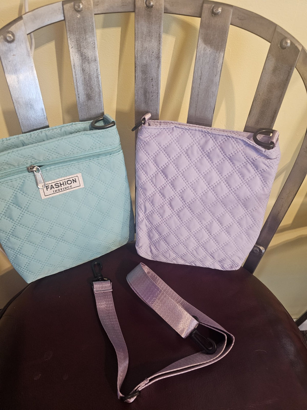 Purse Fashion crossbody bag purple or teal adjustable and detachable strap