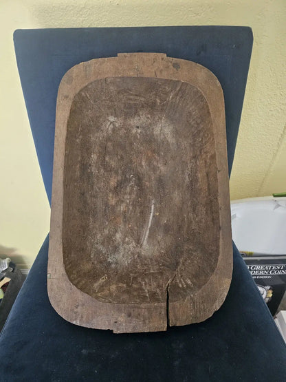 Vintage Early American Hand Made Wood Bowl