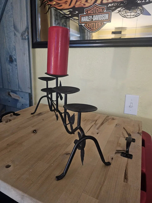 candelabra candle holder full of candles come with