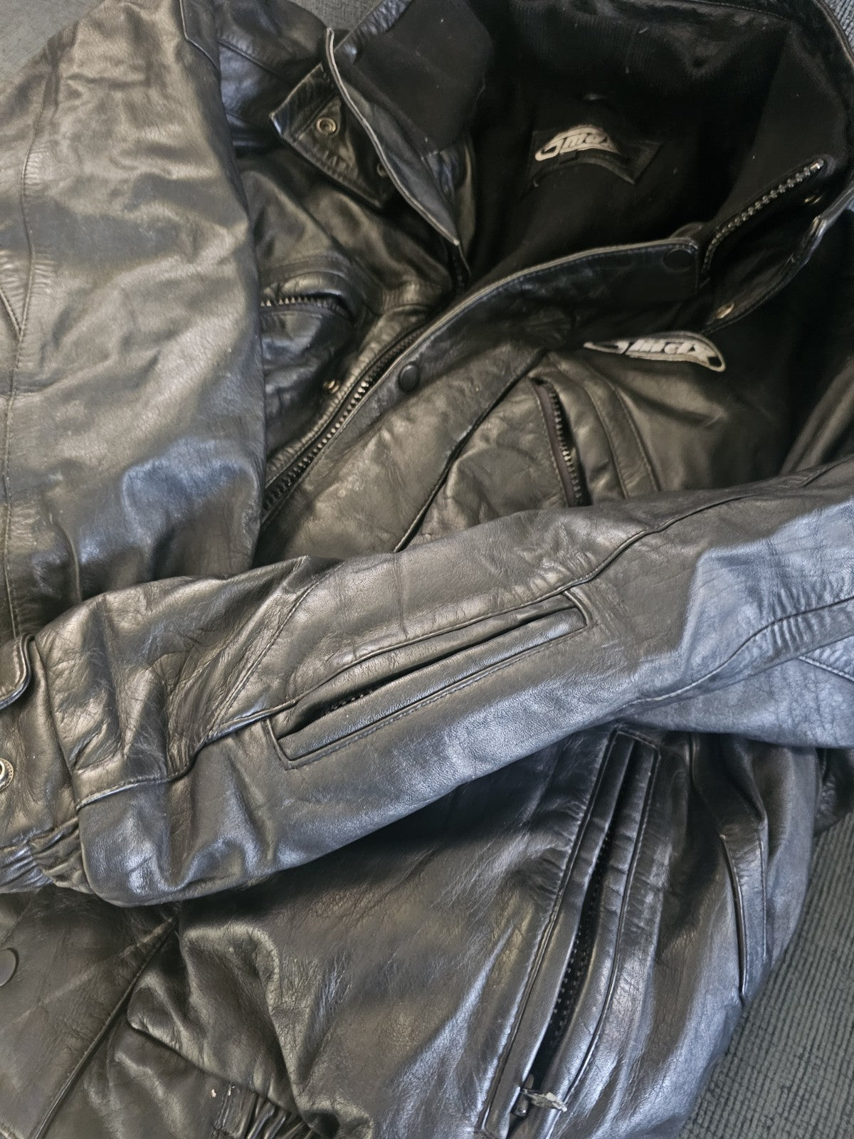 Man or Woman Snomobile Leather Coat 