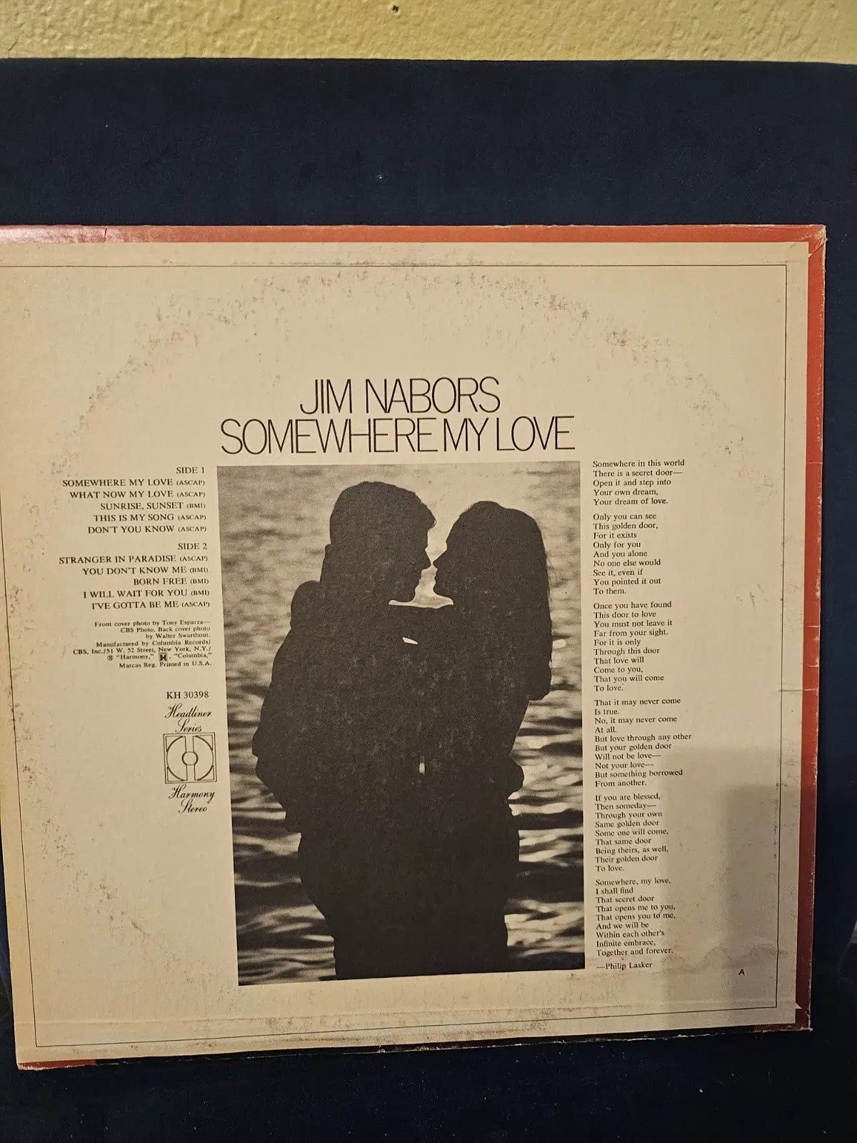 Music Jim Nabors Record 33 Somewhere My Love
