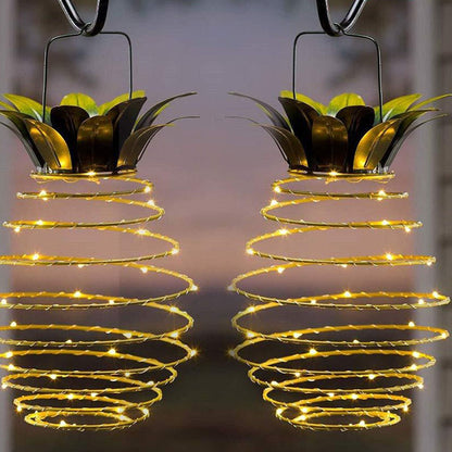 Outdoor Waterproof Garden Pineapple Solar Lights Path Lights Hanging Fairy Light
